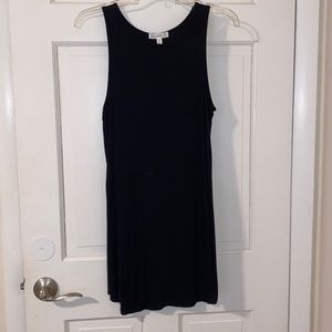 Lightweight black rubbed tank dress